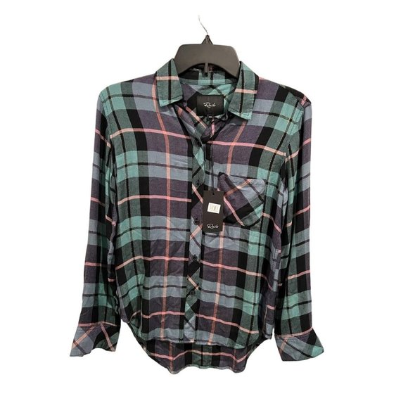 Rails Hunter Metallic Thread Plaid Button Up Shirt - Picture 3 of 5